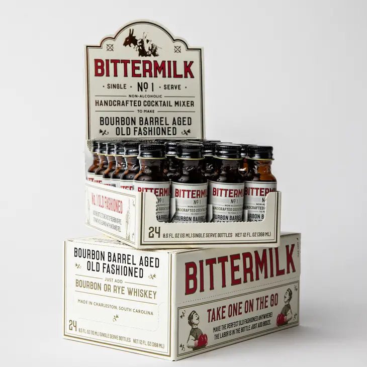 Bittermilk Bourbon Barrel Aged Old Fashioned Bitters: Single Serve 0.5oz - Durham DistilleryDurham Distillery