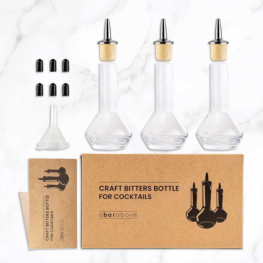Bitters Bottles: 1.7 Ounce / 3 Pack - Durham DistilleryA Bar Above