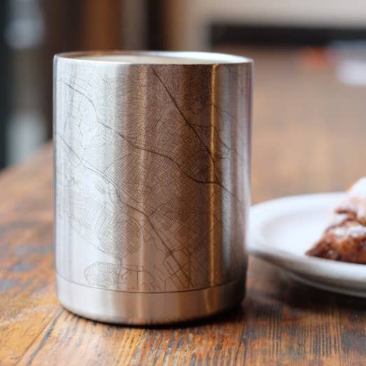 Durham NC Map Insulated Cup - Durham DistilleryJACE.design