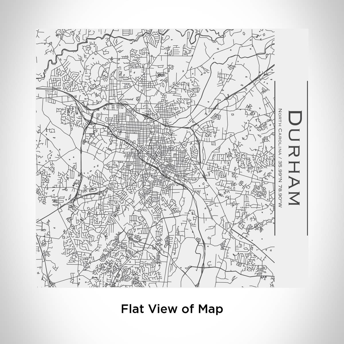 Durham NC Map Tumbler in Matte White - Durham DistilleryJACE.design