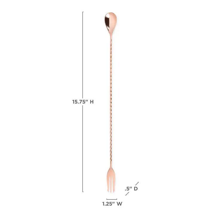 Viski Summit™ Copper Trident Barspoon - Durham DistilleryViski
