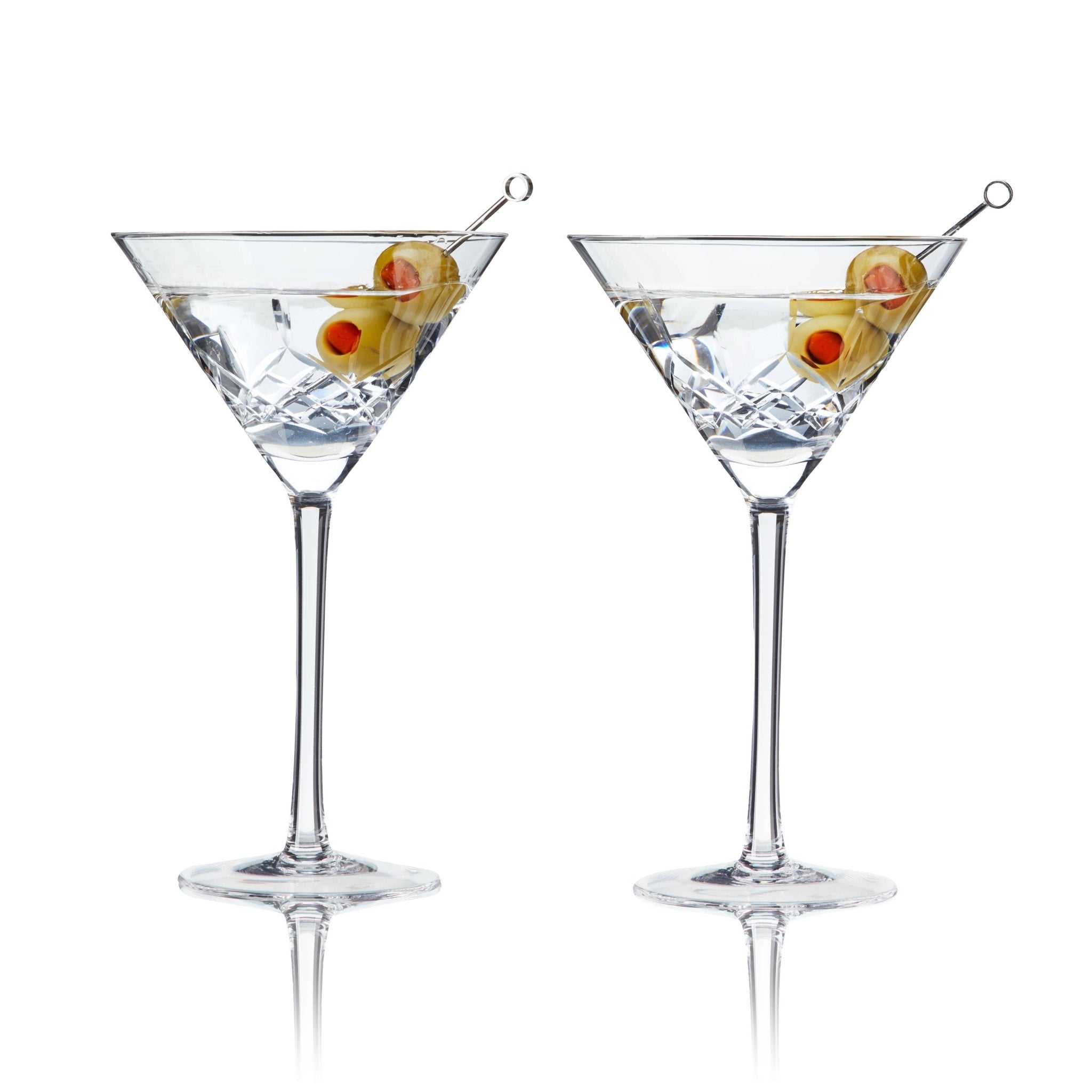 Admiral™ Vintage - Style Crystal Martini Glasses - Set of 2 - Durham DistilleryCocktail GlasswareViski