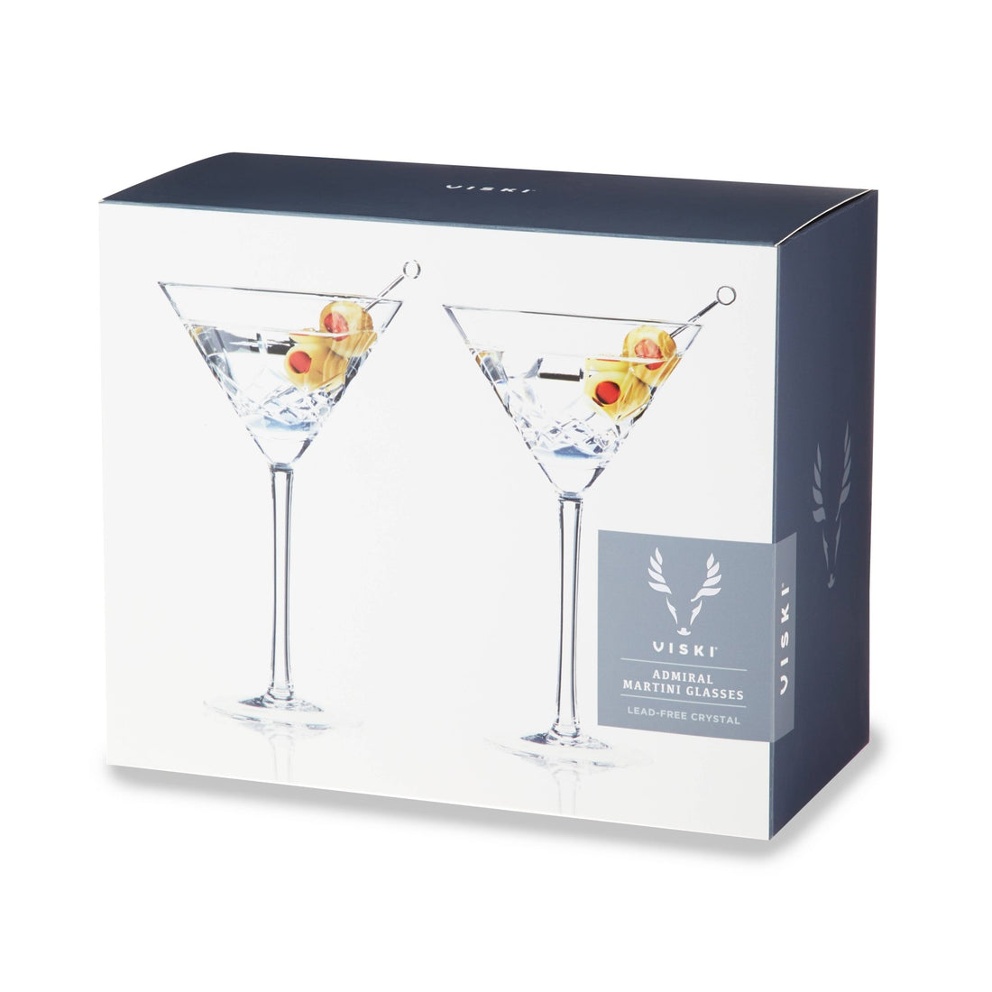 Admiral™ Vintage - Style Crystal Martini Glasses - Set of 2 - Durham DistilleryCocktail GlasswareViski