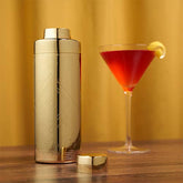 Art Deco Gold - Plated Cocktail Shaker w/ Built - in Strainer - Durham DistilleryCocktail Shakers & ToolsViski