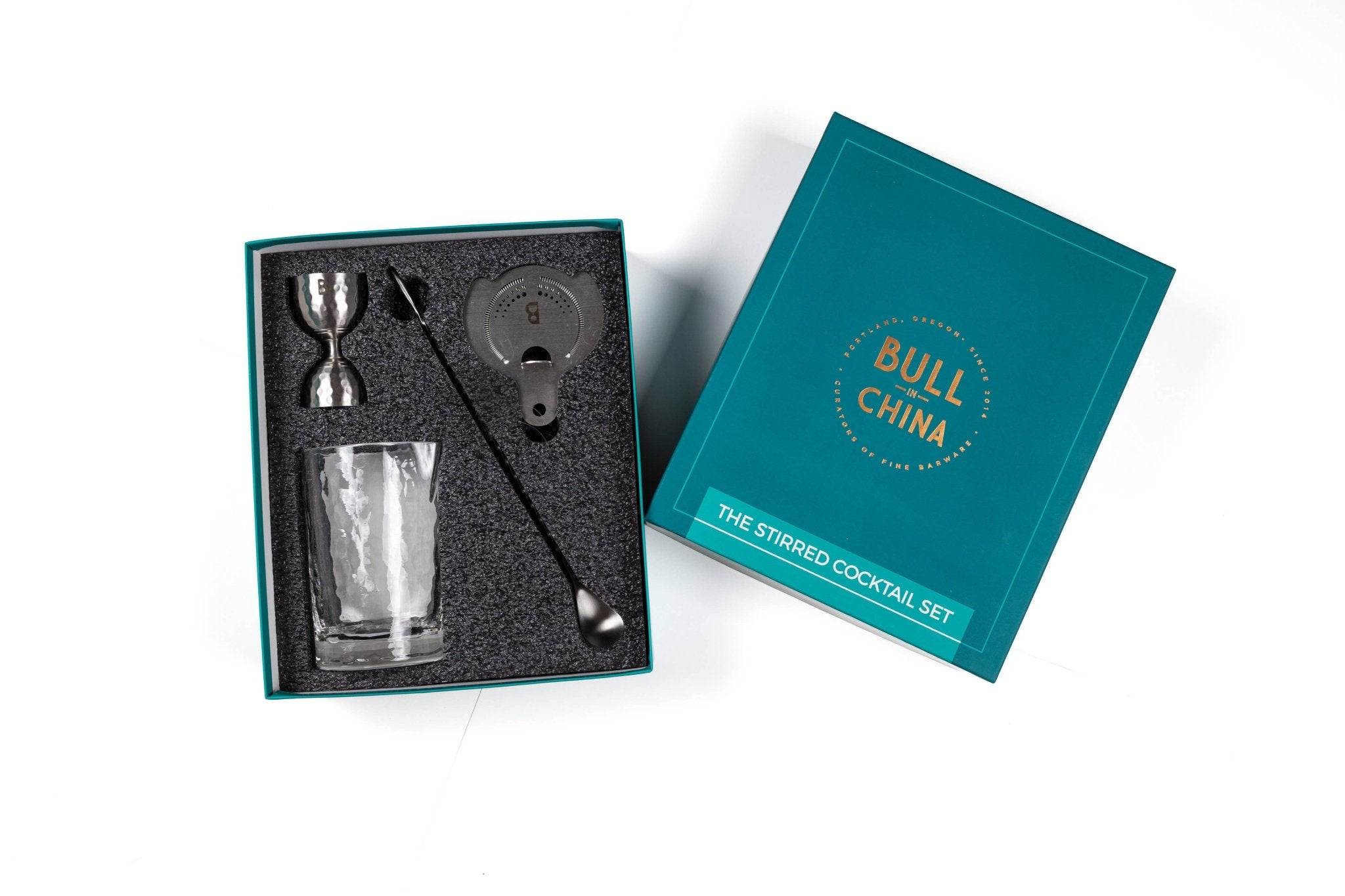 Bull in China Stirred Cocktail Set: Rainbow Chrome - Durham DistilleryCocktail Shakers &amp; ToolsBull in China