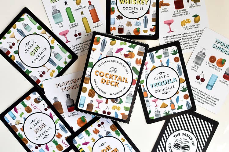 Cocktail Deck - 52 Classic Cocktail Recipe Cards - Durham DistilleryMerchandiseLove &amp; Victory