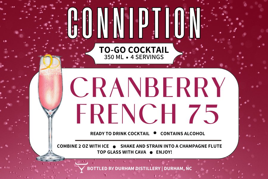 Cocktails To Go: Cranberry French 75 - Durham DistilleryDurham Distillery