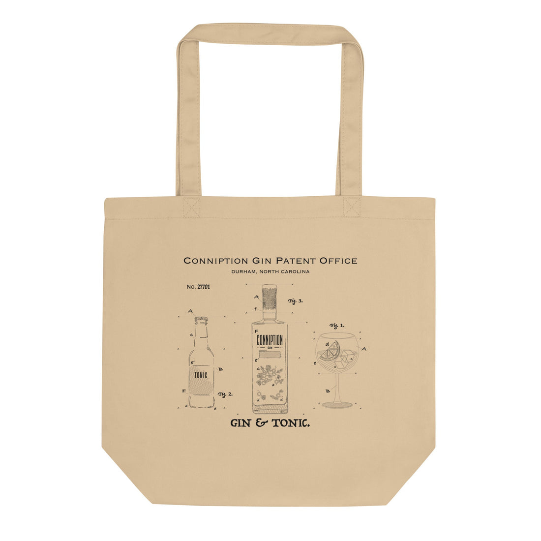 Conniption Gin Patent Tote Bag - Durham DistilleryMerchandiseDurham Distillery