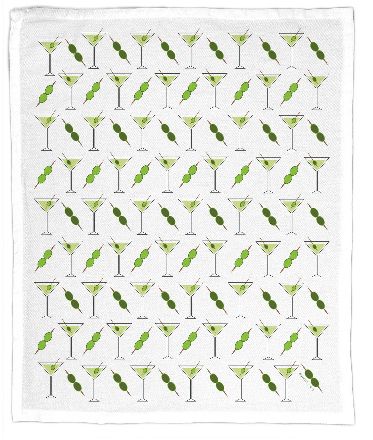 Martinis, Organic Tea Towel