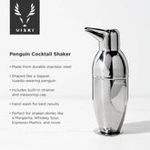 Irving™ Stainless Steel Penguin Cocktail Shaker - Durham DistilleryCocktail Shakers & ToolsViski