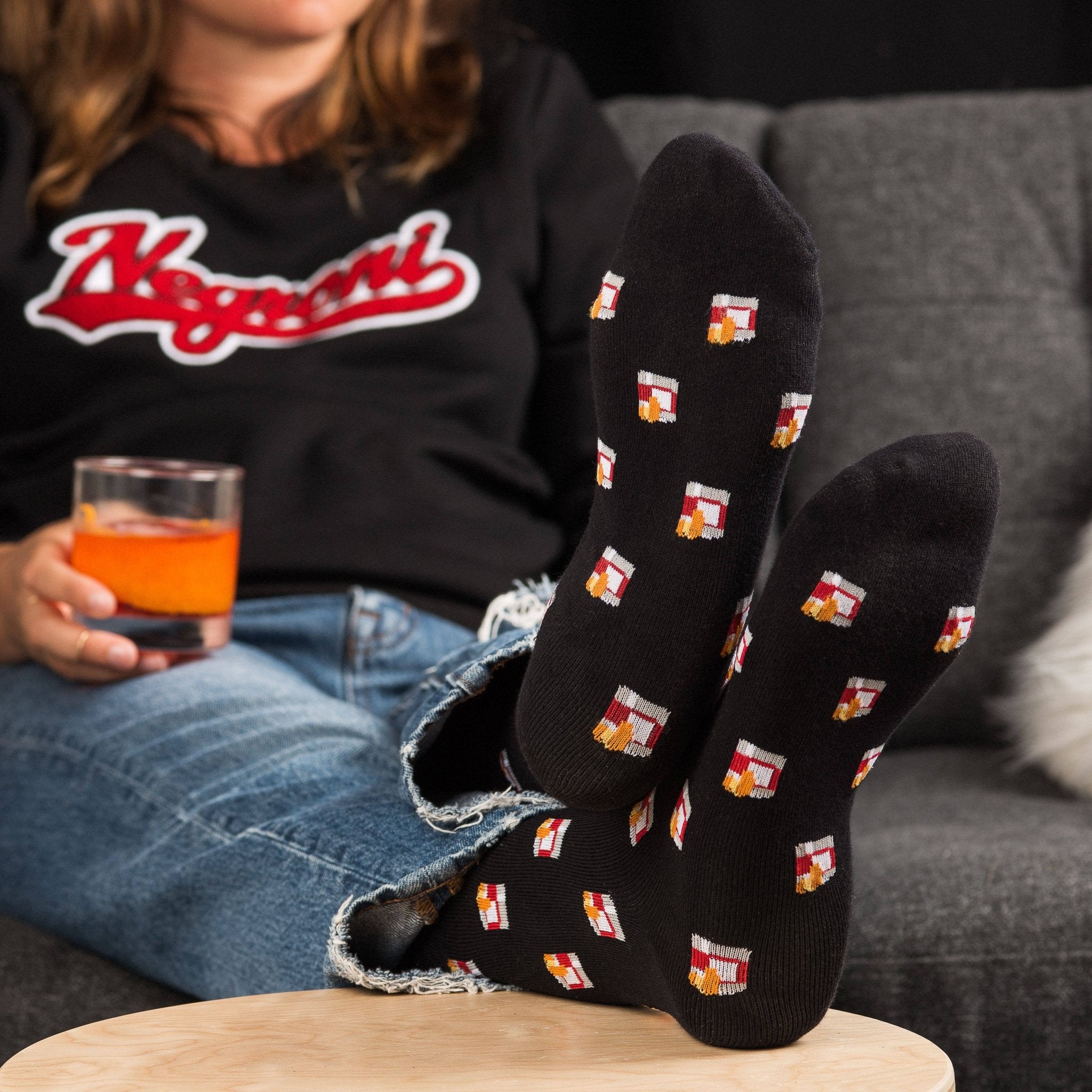 Unisex Negroni Cocktail Socks - Durham DistilleryRetailLove &amp; Victory