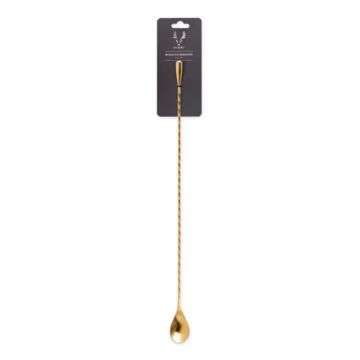 Viski 40 cm Gold Weighted Barspoon - Durham DistilleryViski